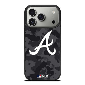 ATLANTA BRAVES BASEBALL BLACK CAMO iPhone 17 Pro Case Cover