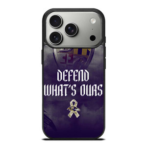 BALTIMORE RAVENS DEFEND WHATS OURS iPhone 17 Pro Case Cover