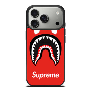 BAPE SHARK SUPREME RED iPhone 17 Pro Case Cover