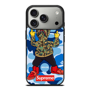 BATHING APE SUPREME SHARK CAMO iPhone 17 Pro Case Cover