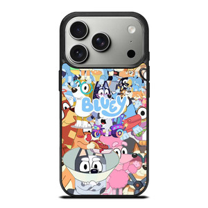 BLUEY CARTOON CHARACTERS COLLAGE iPhone 17 Pro Case Cover