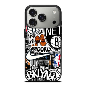 BROOKLYN NETS NBA STICKER BOMB iPhone 17 Pro Case Cover