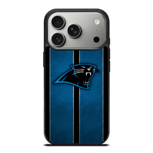 CAROLINA PANTHERS NFL METAL STRIPE iPhone 17 Pro Case Cover