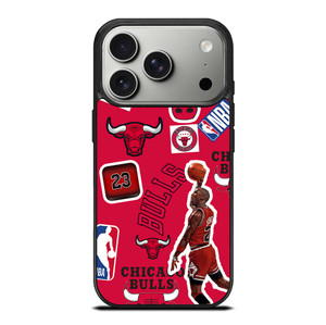 CHICAGO BULLS STICKER BOMB iPhone 17 Pro Case Cover