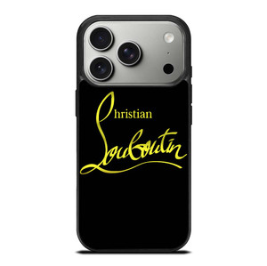 CHRISTIAN LOUBOUTIN GOLD LOGO iPhone 17 Pro Case Cover