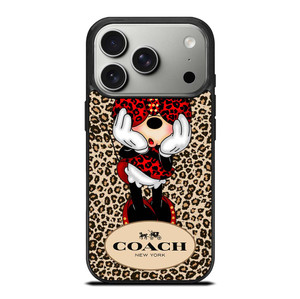 COACH MINNIE MOUSE LEOPARD iPhone 17 Pro Case Cover