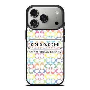COACH NEW YORK LOGO AMERICAN LEGACY COLORFUL PATTERN iPhone 17 Pro Case Cover
