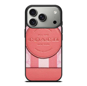 COACH NEW YORK LOGO PINK WALLET iPhone 17 Pro Case Cover