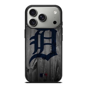 DETROIT TIGERS BASEBALL MLB WOOD LOGO iPhone 17 Pro Case Cover