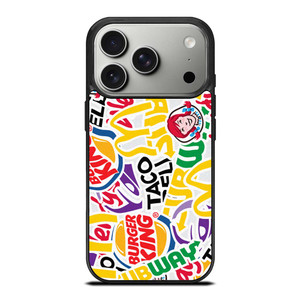 FAST FOOD BRAND STICKER BOMB iPhone 17 Pro Case Cover