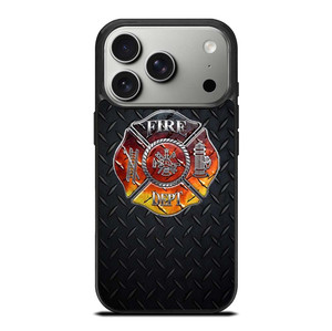 FIREFIGHTER FIREMAN METAL LOGO iPhone 17 Pro Case Cover