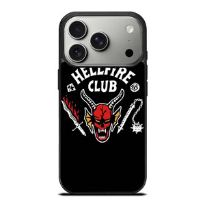 HELLFIRE CLUB STRANGER THINGS BLACK iPhone 17 Pro Case Cover