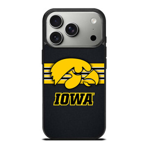 IOWA HAWKEYES STRIPE LOGO iPhone 17 Pro Case Cover
