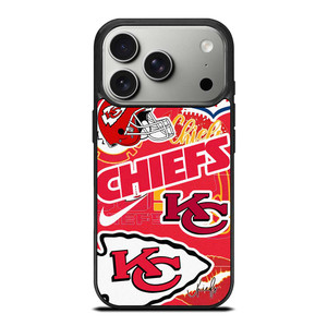 KANSAS CITY CHIEFS NFL STICKER BOMB iPhone 17 Pro Case Cover