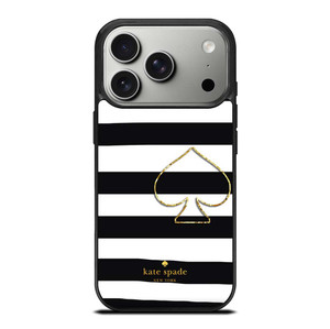 KATE SPADE NEW YORK BLACK STRIPES iPhone 17 Pro Case Cover