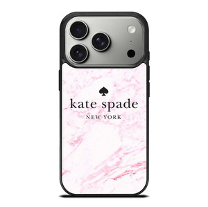 KATE SPADE NEW YORK LOGO PINK MARBLES iPhone 17 Pro Case Cover