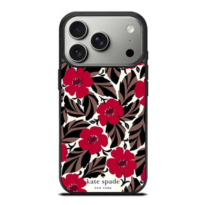 KATE SPADE NEW YORK LOGO RED ROSES iPhone 17 Pro Case Cover