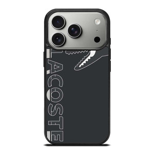 LACOSTE CROCODILE ALL BLACK iPhone 17 Pro Case Cover