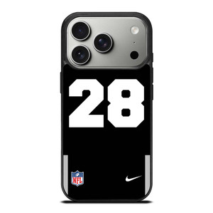 LAS VEGAS RAIDERS JOSH JACOBS 28 NFL NIKE iPhone 17 Pro Case Cover
