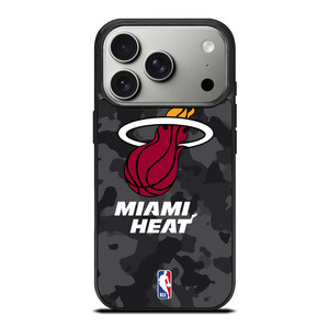 MIAMI HEAT BLACK CAMO iPhone 17 Pro Case Cover