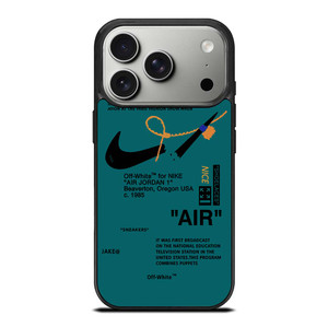 NIKE AIR OFF WHITE TOSCA iPhone 17 Pro Case Cover