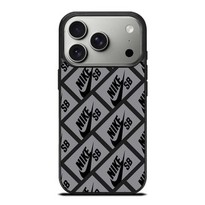 NIKE SB SKATEBOARD BOX PATTERN GREY iPhone 17 Pro Case Cover