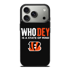 WHO DEY CINCINNATI BENGALS NFL iPhone 17 Pro Case Cover WHO DEY CINCINNATI BENGALS NFL iPhone 17 Pro Case Cover