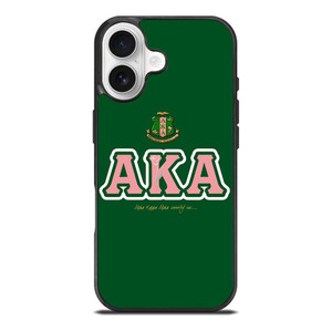 AKA PINK AND GREEN SIMPLE LOGO iPhone 17 Case Cover