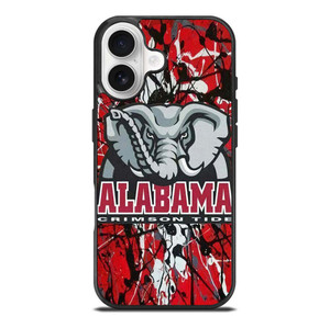 ALABAMA CRIMSON TIDE SPLASHED LOGO iPhone 17 Case Cover