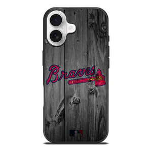 ATLANTA BRAVES BASEBALL MLB WOOD LOGO iPhone 17 Case Cover