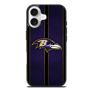 BALTIMORE RAVENS NFL METAL STRIPE iPhone 17 Case Cover