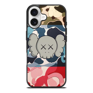 BAPE CAMO KAWS iPhone 17 Case Cover