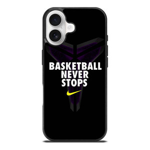 BASKETBALL NEVER STOPS BLACK MAMBA iPhone 17 Case Cover