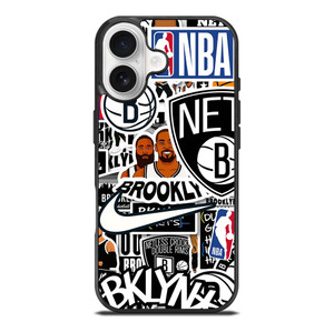 BROOKLYN NETS NBA STICKER BOMB iPhone 17 Case Cover