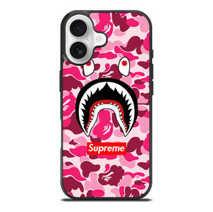 CAMO BATHING APE SUPREME PINK iPhone 17 Case Cover