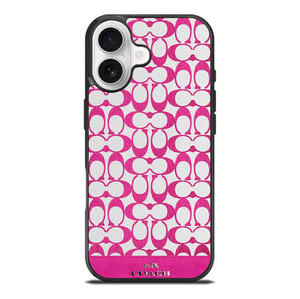 COACH NEW YORK LOGO PATTERN PINK EMBLEM iPhone 17 Case Cover
