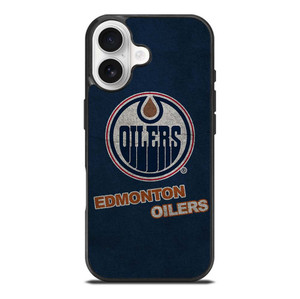 EDMONTON OILERS LOGO BLUE SUEDE iPhone 17 Case Cover