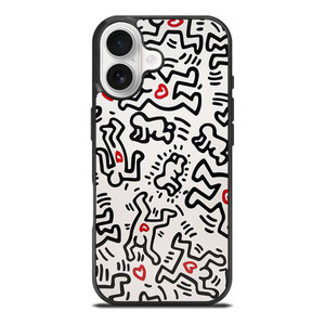 KEITH HARING ART HEART FIGURES iPhone 17 Case Cover