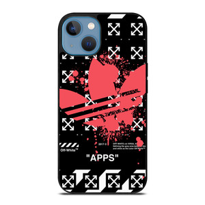 OFF WHITE X ADIDAS RED iPhone 13 Case Cover