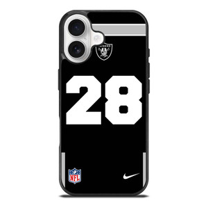 LAS VEGAS RAIDERS JOSH JACOBS 28 NFL NIKE iPhone 17 Case Cover
