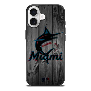 MIAMI MARLINS BASEBALL MLB WOOD LOGO iPhone 17 Case Cover