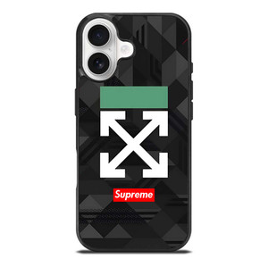 OFF WHITE LOGO SUPREME ICON iPhone 17 Case Cover
