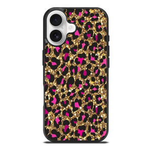 PINK LEOPARD GLITTER SKIN iPhone 17 Case Cover