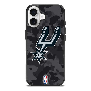 SAN ANTONIO SPURS BLACK CAMO iPhone 17 Case Cover