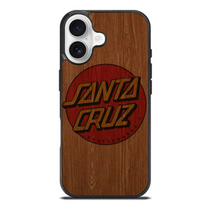 SANTA CRUZ SKATEBOARD WOODEN LOGO iPhone 17 Case Cover