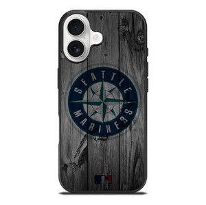 SEATTLE MARINERS BASEBALL MLB WOOD LOGO iPhone 17 Case Cover