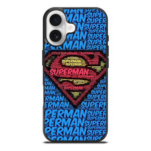 SUPERMAN TYPOGRAPHY LOGO iPhone 17 Case Cover