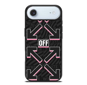 OFF WHITE LOGO BLACK PINK iPhone Air Case Cover