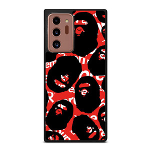 SUPREME X BAPE A BATHING APE Samsung Galaxy Note 20 Ultra Case Cover SUPREME X BAPE A BATHING APE Samsung Galaxy Note 20 Ultra Case Cover