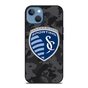 SPORTING KANSAS CITY MLS BLACK CAMO iPhone 13 Case Cover